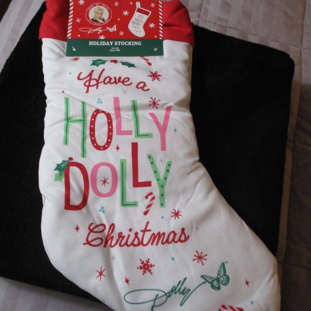 DG Dolly Parton Christmas Stocking Holly Dolly Christmas NWT